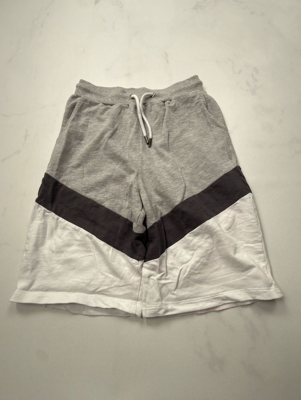 Kidpik Sweat Shorts Gray Colorblock Sporty Athletic - Boys XL